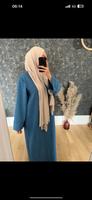 Leinen optik abaya Jeans Farbe Mitte - Wedding Vorschau