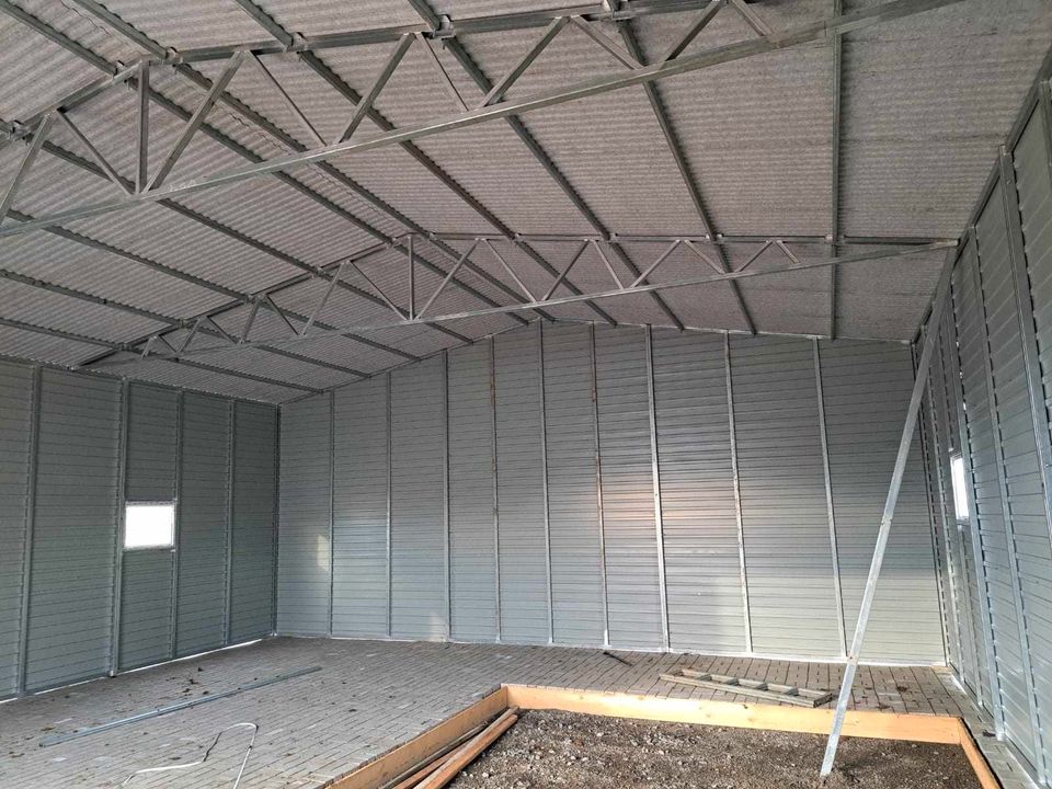 Leichtbauhalle Fertiggarage Carport für Wohnmobil 10m x9m in Bad Wurzach