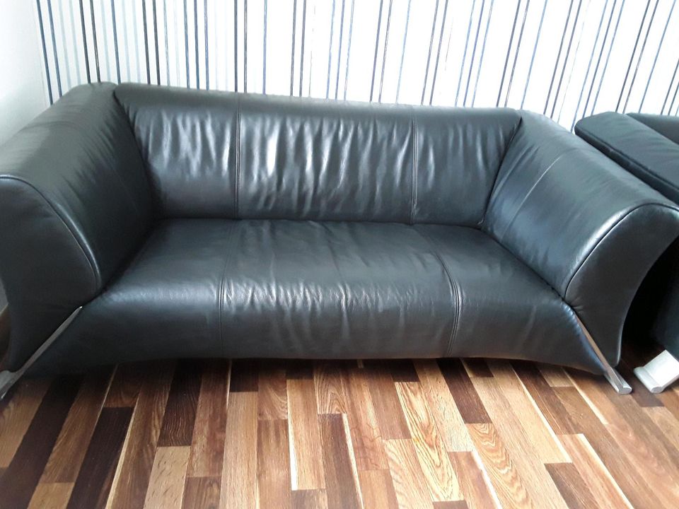 Rolf Benz Ledersofa schwarz Modell 322 Design Klassiker in Brilon