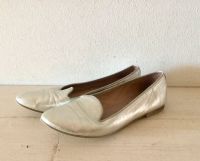 Silber glänzende Pumps Ballerina 39 flach festlich Bayern - Ustersbach Vorschau