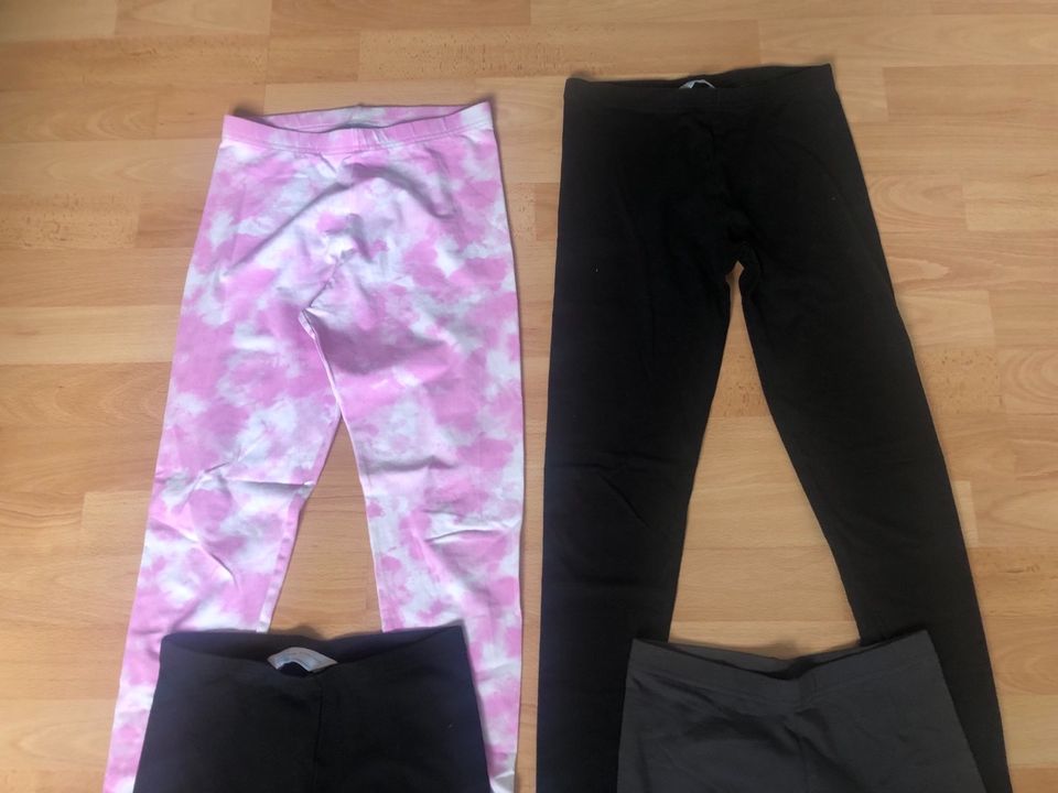 Primark Leggings Gr.146 Schwarz Grau Batik Mädchen Baumwolle in Gummersbach