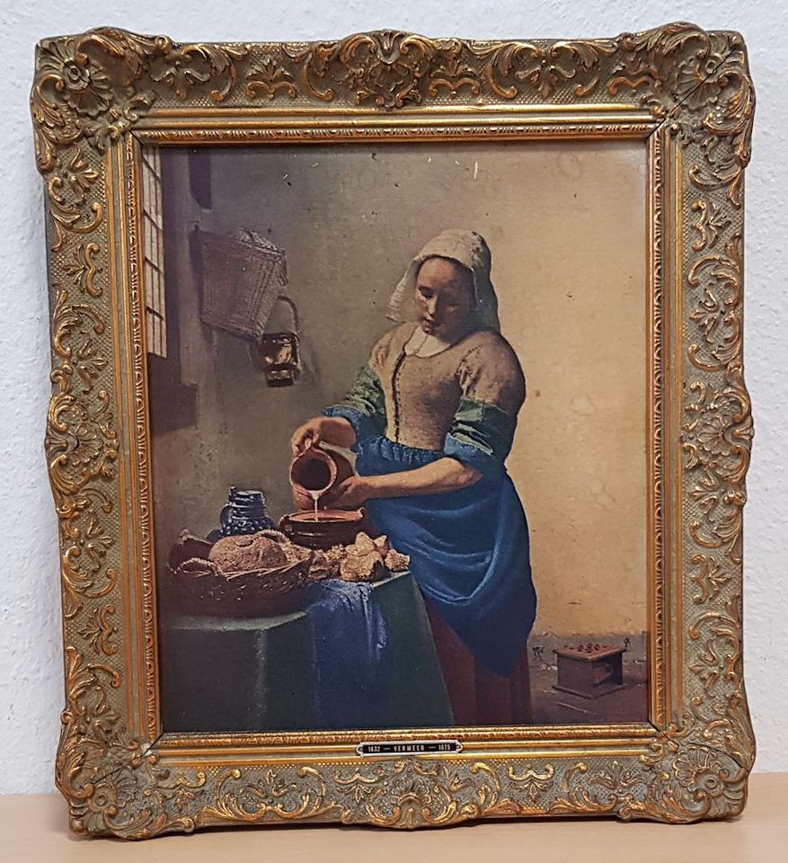 Bild von Jan Vermeer "Delfter Dienstmagd mit Milchkrug", Druck au in Lindau