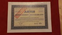 Berlinische Feuer-Versicherungs-Anstalt Papieraktie 100 RM 1924 Berlin - Schöneberg Vorschau