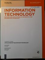 Information Technology De Gruyter Oldenbourg 2018 Vol. 60 Issue 5 Frankfurt am Main - Ginnheim Vorschau