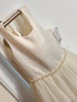 Kleid Mädchen Kommunion Taufe Festkleid Perlen Hochzeit Creme 140 Rheinland-Pfalz - Böhl-Iggelheim Vorschau