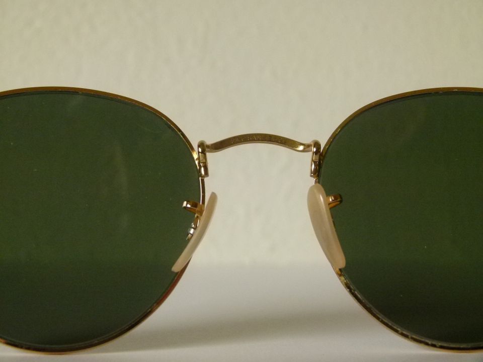 Ray Ban Round Metal Retro Sonnenbrille - Gold (RB3447 001 53-21) in Leonberg