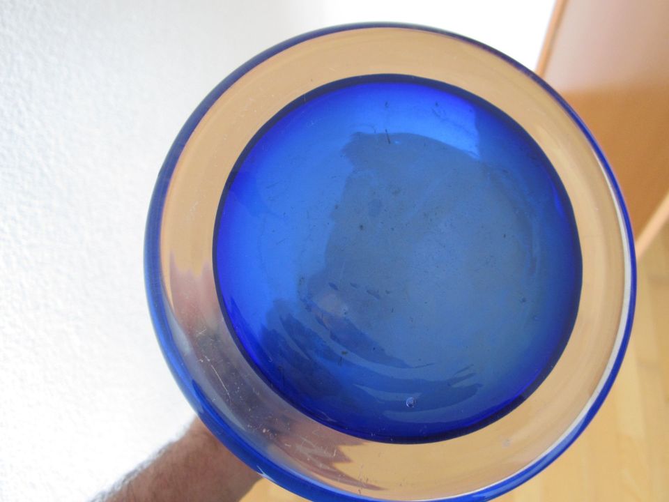 Vase blau, ca 58cm hoch, wunderschön in Erbach