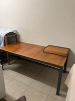 Schreibtisch Massivholz & Stahl - Braun / Grau mit Rollo Hessen - Eschborn Vorschau