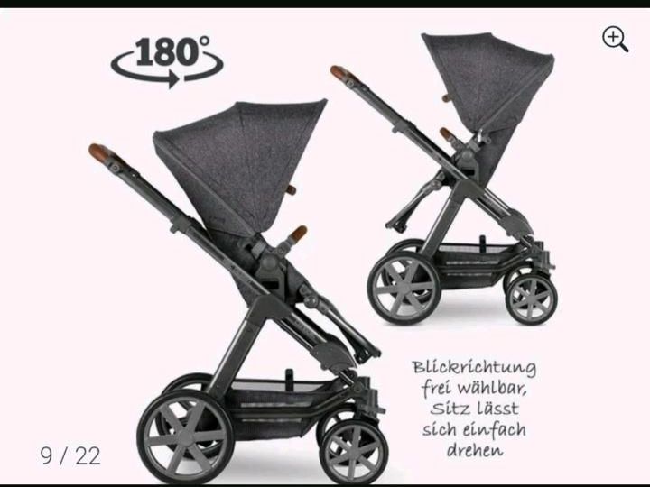 Kinderwagen 3 in 1 von ABC Design Condor 4  in Anthrazit in Kamp-Lintfort