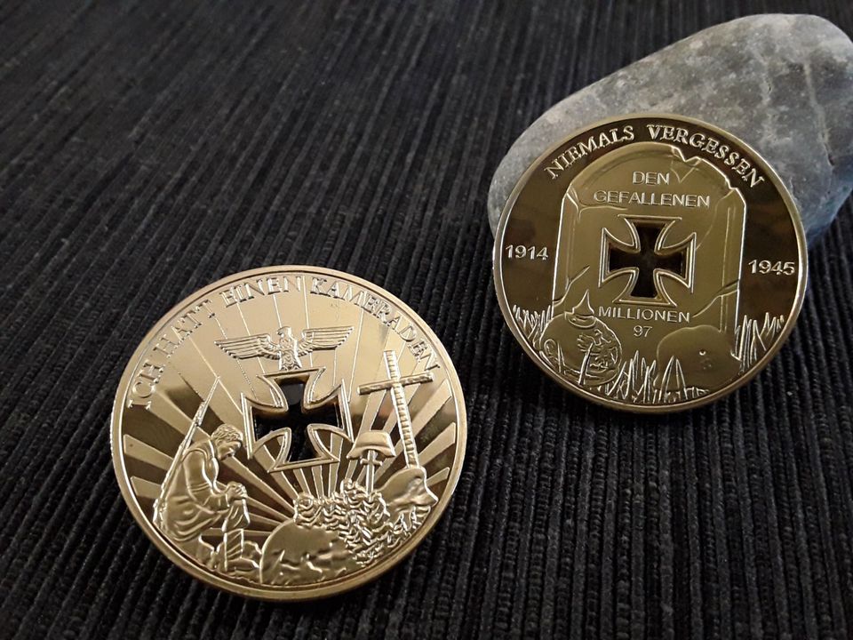 Gedenk-Medaille "Die Weltkriegstoten", Münze, Wehrmacht in Forchheim