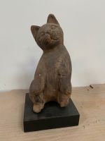 Katze Kater Holzdeko Schnitzerei Skulptur Deko Thailand Schleswig-Holstein - Barsbüttel Vorschau