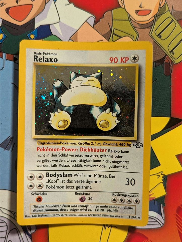 Pokémon Karte Relaxo Karten Sammlung Pokemon Holo Rare Deutsch in Duisburg