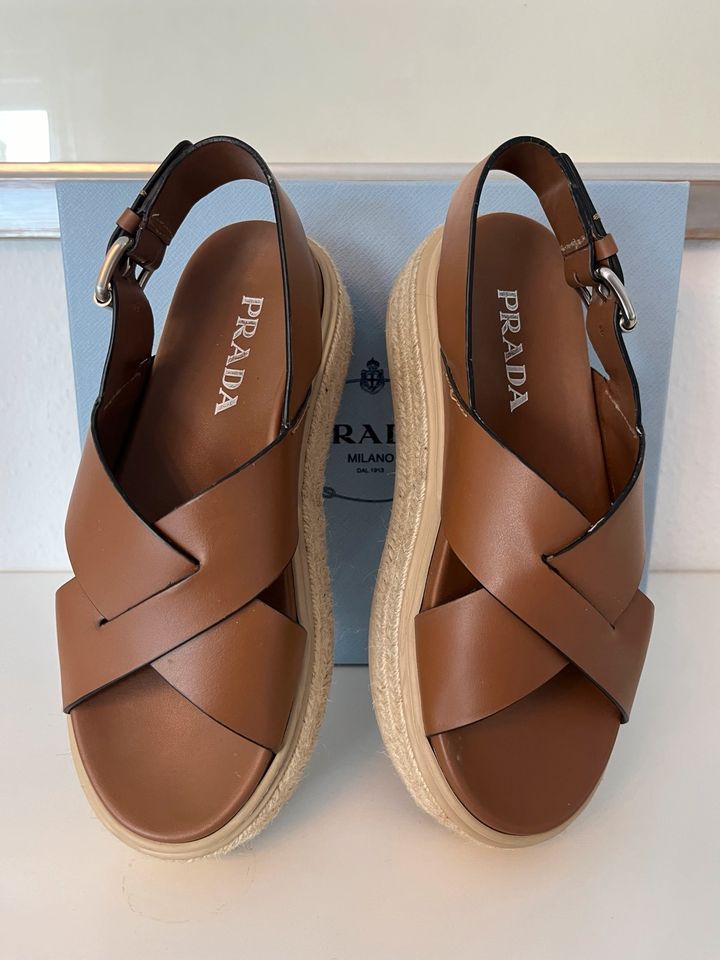 Prada, Espadrilles, braun, Plateau Sandalen, 36.5 in Remshalden