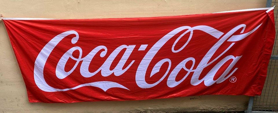 XL Coca Cola Fahne Banner Flagge 400x150 Logo rot weiß Bar Deko in Pforzheim