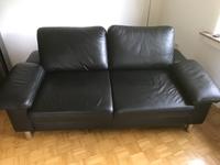 Ledersofa schwarz 2er Sofa echtes Leder Chrom Design Qualität Nordrhein-Westfalen - Siegen Vorschau