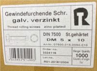 SCHRAUBE M5x10 GEWINDEFURCHEND SECHSKANTSCHRAUBE DIN7500 Baden-Württemberg - Schemmerhofen Vorschau