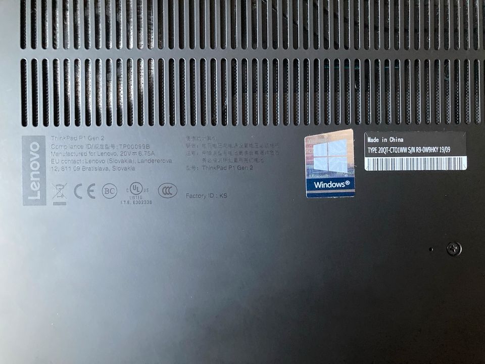 Lenovo P1 Gen2 mit Nvidia T2000, Intel Xeon, 32GB RAM, 512 GB SSD in Leipzig