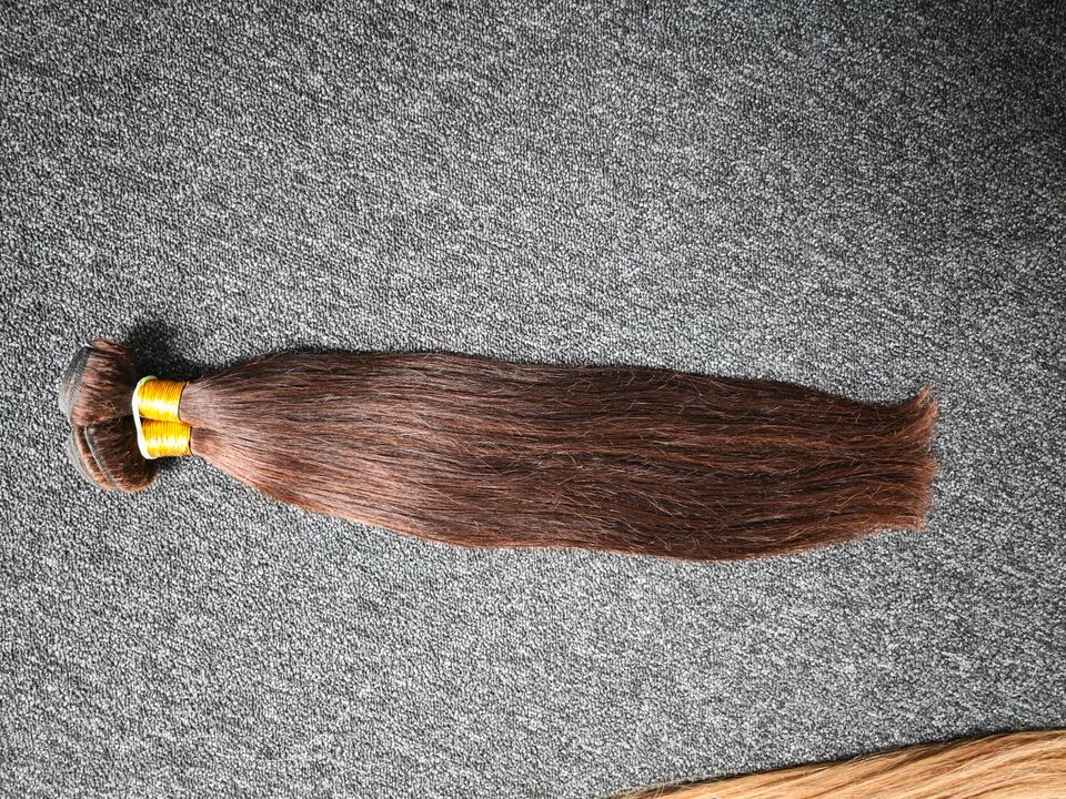 Echthaar Tresse Haartresse Schokobraun 100gr. 50 cm in Wentorf