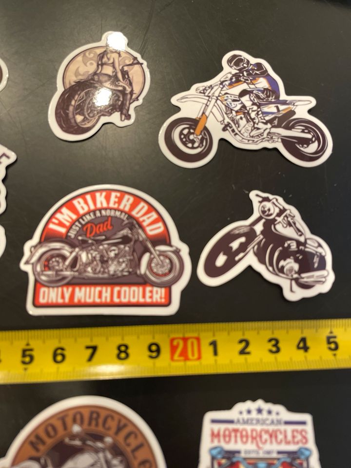 16 Sticker Thema Motorrad für 5 Euro in Bersenbrück