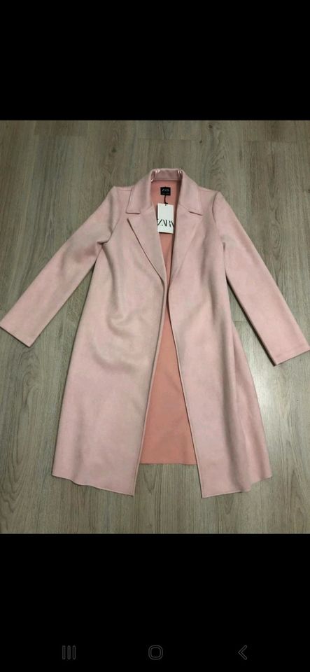 Zara Mantel Cardigan Rose Neu Wildlederimitat blogger trend in Hagen