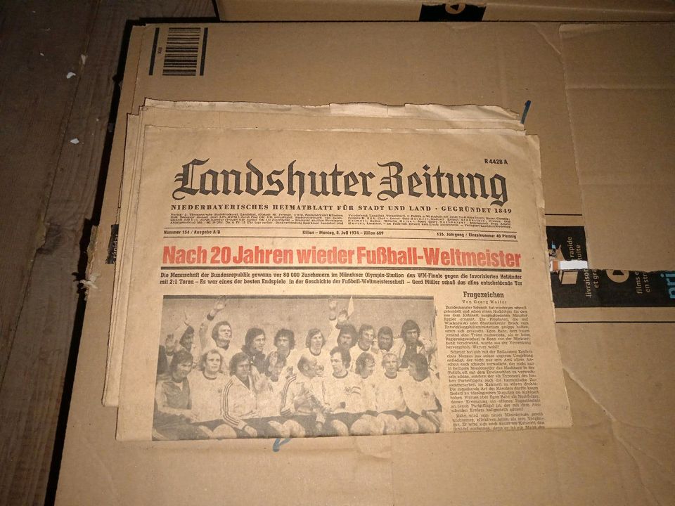 Landshuter Zeitung Ausgabe vom 8. Juli 1974 in Landshut