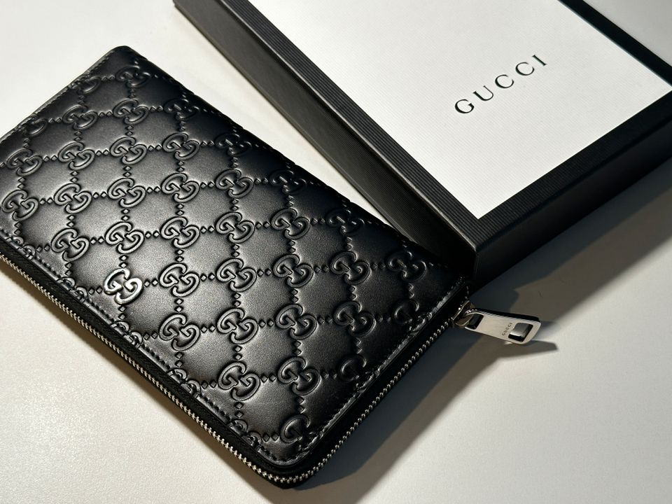 Gucci Geldbörse - Mod: 558959 Leder, Schwarz/Silber in Haibach Unterfr.