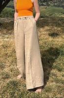 Leinenhose beige mit weitem Bein, Gr.36 ⭐️NEU⭐️ Düsseldorf - Bilk Vorschau