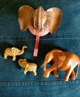 Elefantenhacken Elefant Bronze Teakholz Metall Figur Hacken Obergiesing-Fasangarten - Obergiesing Vorschau