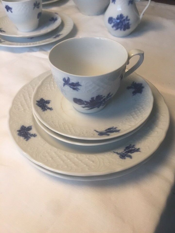 SCHUMANN ARZBERG Echt Cobalt blaue Rose  Kaffeeservice in Uetersen