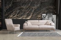 Wohnzimmer Sofa Set Dreisitzer Chesterfield Modern Sessel Baden-Württemberg - Burgrieden Vorschau