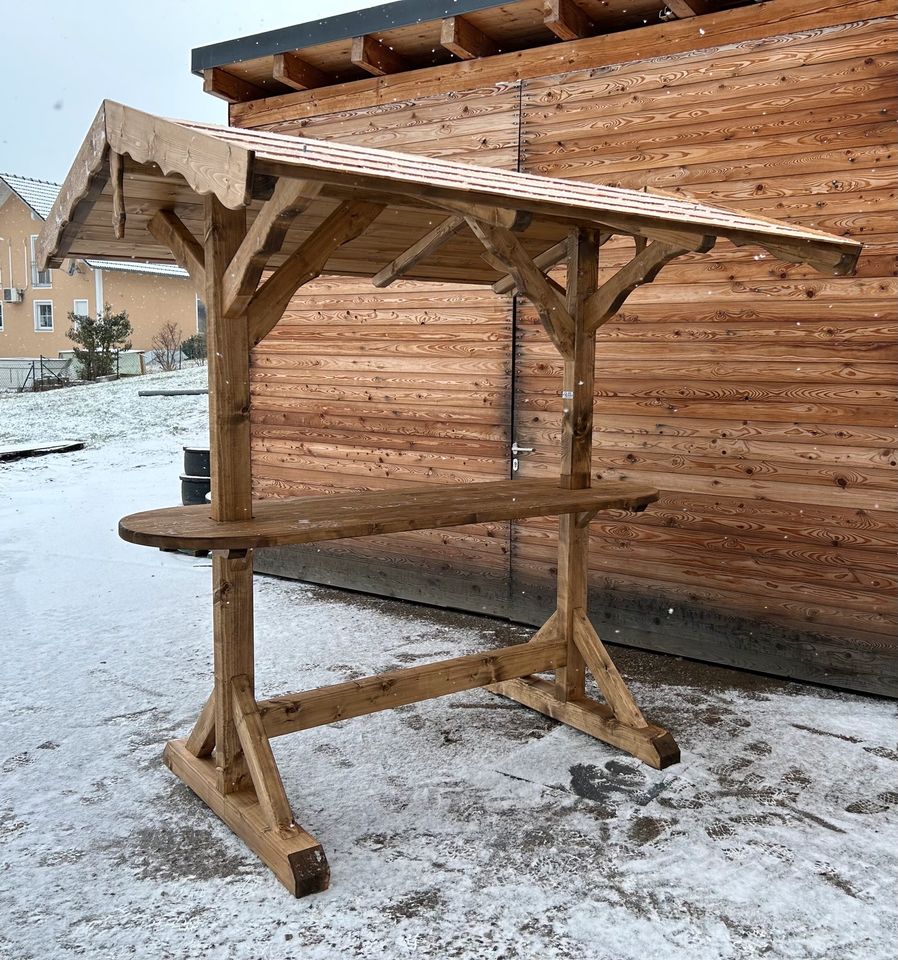 Überdachte Futterkrippen Stehtisch Holz Weihnachtsmarkt Neu in Pfarrkirchen