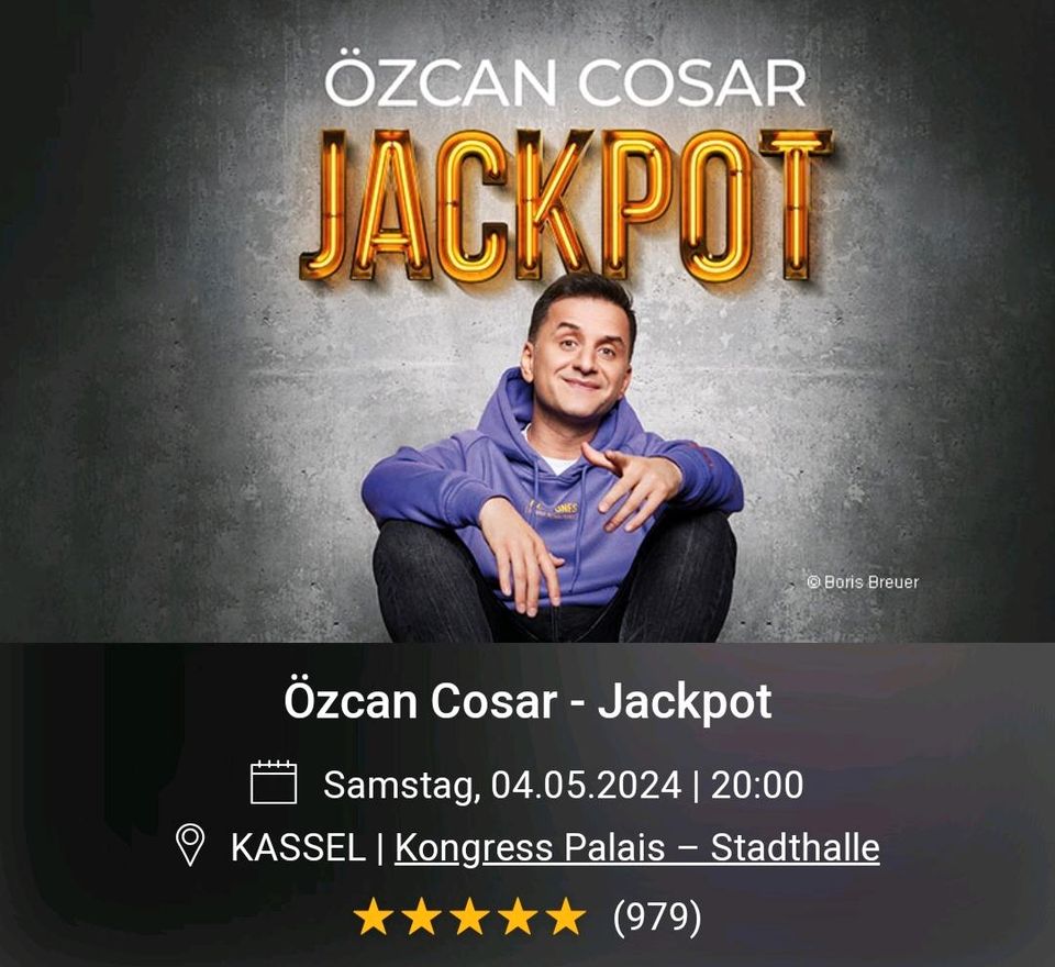 Özcan Cosar Tickets Kassel 4.5.24 in Diemelstadt