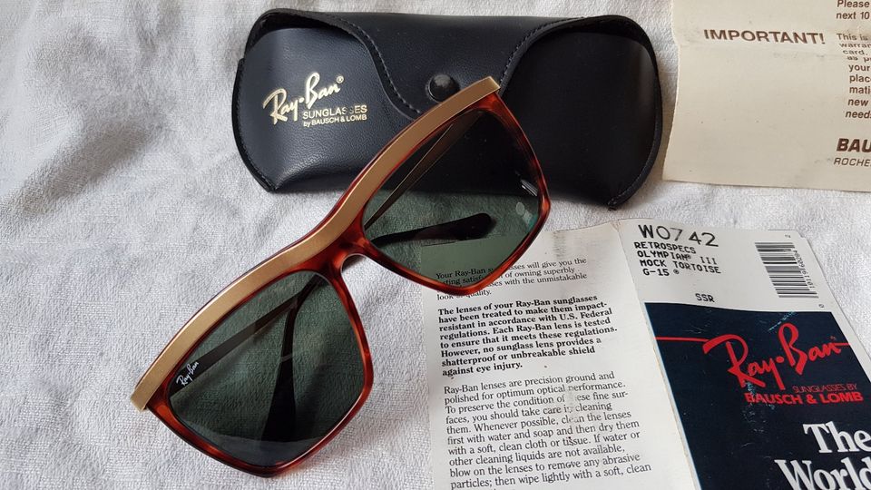 Vintage Ray-Ban / B & L " Olympian III " Tortoise W0742 - USA in Frankfurt am Main