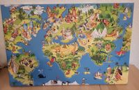 Kinderzimmer Wandbild/ Leinwand Weltkarte 60 x 40 Nordrhein-Westfalen - Warendorf Vorschau