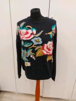 **Neu** CAROLINA strickpullover blau Blumen retro 42 Damen Hessen - Fulda Vorschau