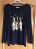 Shirt schwarz Urban Diva mit Pailletten gold, Größe 40 Neu Hessen - Hosenfeld Vorschau