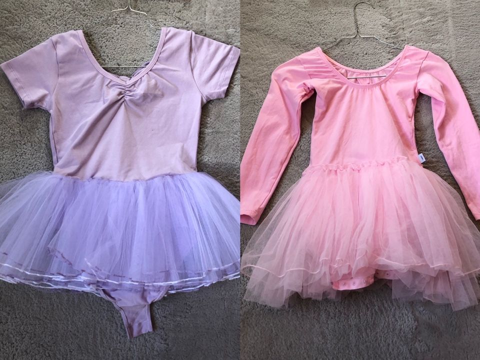 NEU! 1 kurzarm Balettkleid und 1 langarm Balettkleid Gr.128 in Darmstadt