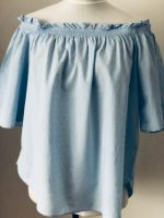 H&M Bluse Tunika Carmen off shoulder hellblau blau 40 Frankfurt am Main - Seckbach Vorschau