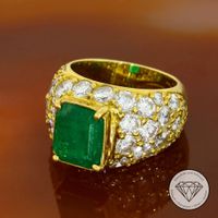 M 177598 Wert 24.700,- Smaragd Brillant Ring 750 Gold 18 KT XXYY Duisburg - Hamborn Vorschau