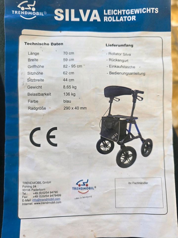 Leichtgewichts - Rollator in Duderstadt