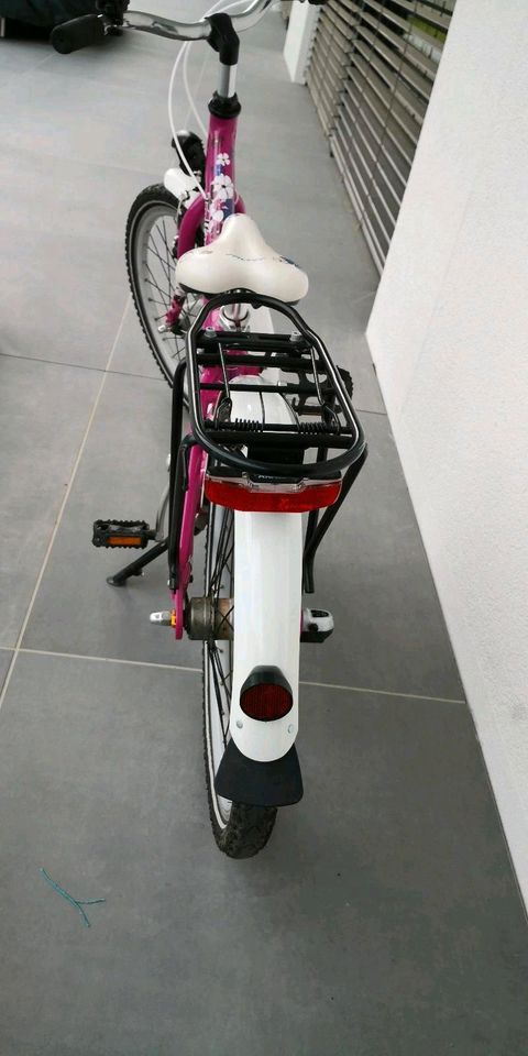 Hübsches Fahrrad für Mädchen von Falter, pink mit Blumen in Flörsheim-Dalsheim