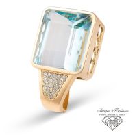 18 K 750 Gelb Gold 37 ct Aquamarin Diamant Anhänger Zertifikat weihnachten Damen Geschenk Versand Händler echtschmuck Rheinland-Pfalz - Igel Vorschau