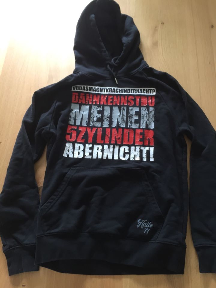 Hoodie Kapuzenpulli Halle 77 V 8 macht Krach Audi A 4 Audi A 5 in Rosendahl