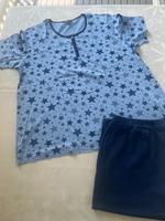 Schlafanzug Pyjama Ulla Popken Gr. 50/52 blau Sterne München - Trudering-Riem Vorschau