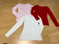 Uni Langarmshirts Gr 34 weiß, rot, rosa für zusammen 4€ Hessen - Büttelborn Vorschau