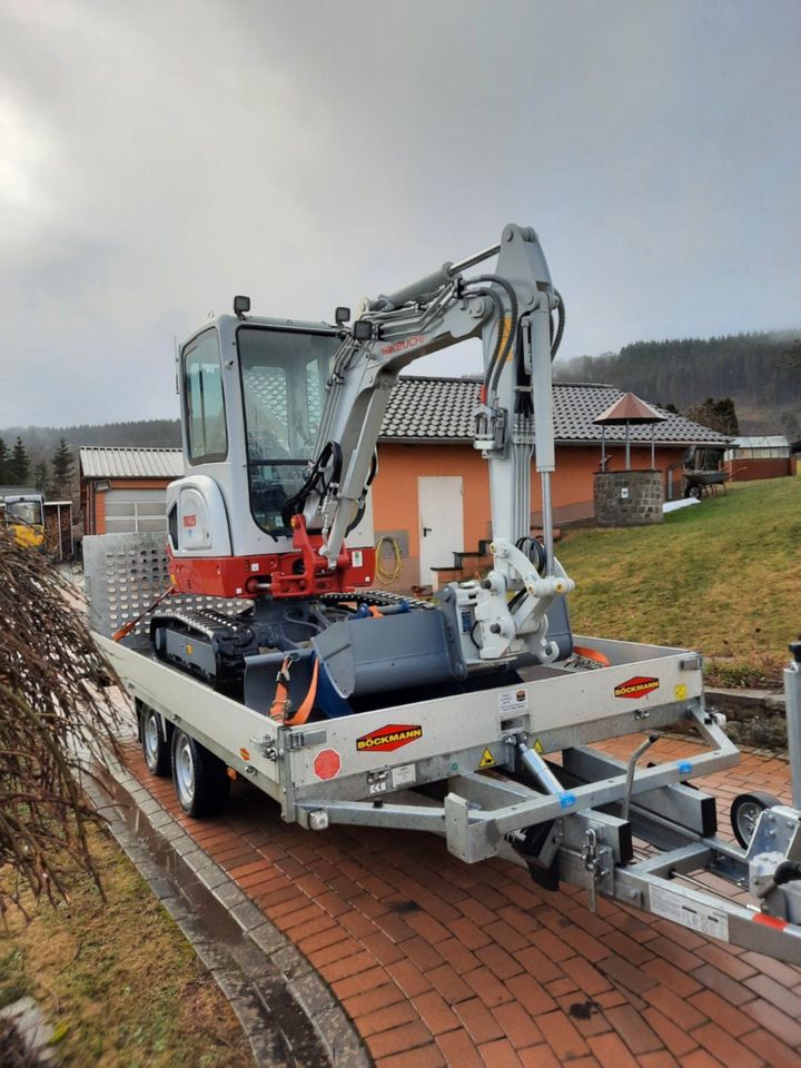 Baggerarbeiten GalaBau Vermietung Minibagger Baumaschine in Thalfang