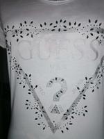 Guess Shirt Gr. S weiß silber Glitzersteine T-shirt Westerwaldkreis - Bellingen Vorschau