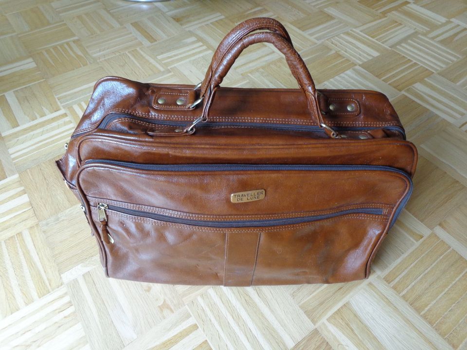 Vintage - Tasche, kleine Reisetasche,Aktentasche,Kunstleder,braun in Hamburg