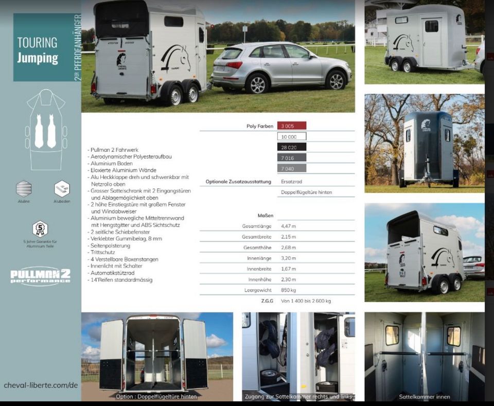 Cheval Liberte Touring Jumping mit Sattelschrank ⭐️inkl. Lieferung ⭐️ Tempo  100 NEUES MODELL Neu⭐️ Pferdeanhänger⚡️ Pferde⚡️Transport⚡️Anhänger⚡️ in  Hannover - Südstadt-Bult, Gebrauchte Auto-Anhänger kaufen