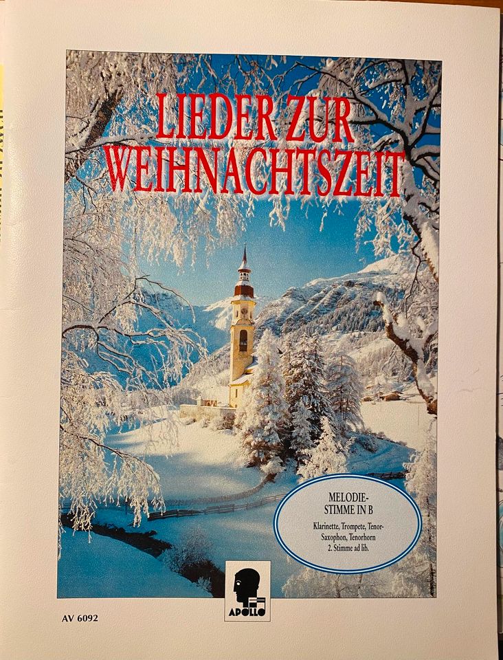 Lieder Weihnachtszeit, Noten, f. 2 gleiche Instrumente, neuwertig in Gera